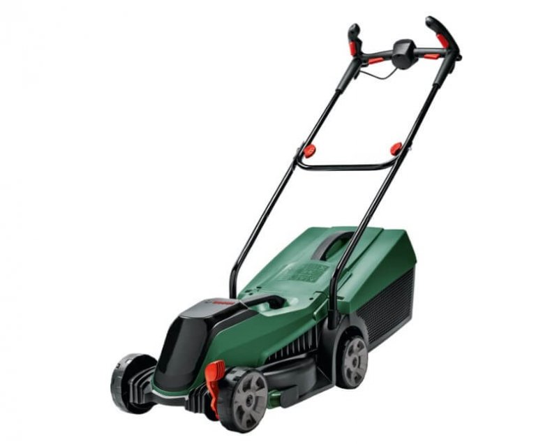 Tondeuse à Gazon électrique Bosch ARM34 (1300 W, Coupe 34 Cm) + Lame De Rechange Bosch Pour ARM34