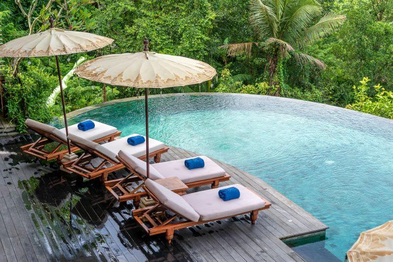 piscine balinaise à débordement Ubud