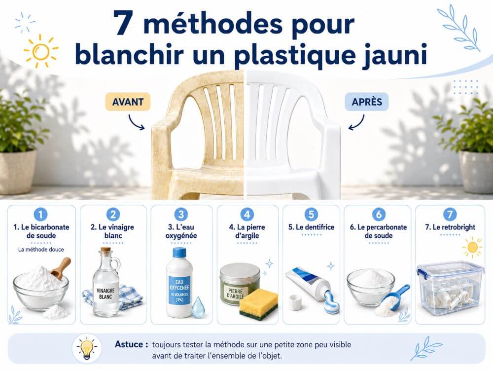 blanchissement plastique jauni