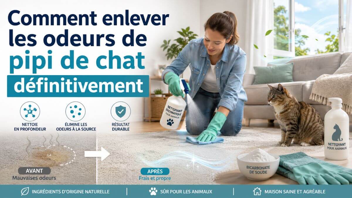 enlever odeurs pipi de chat