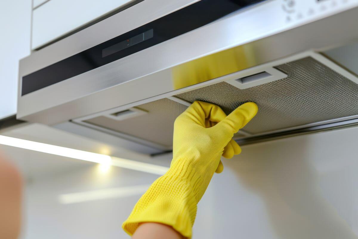 nettoyage de hotte en aluminium