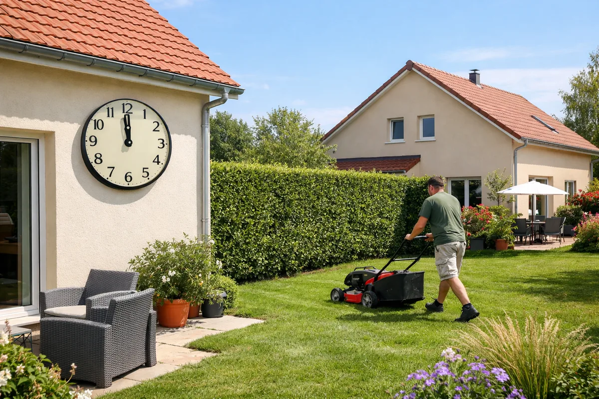 Tondre sa pelouse en respectant les horaires et le voisinage