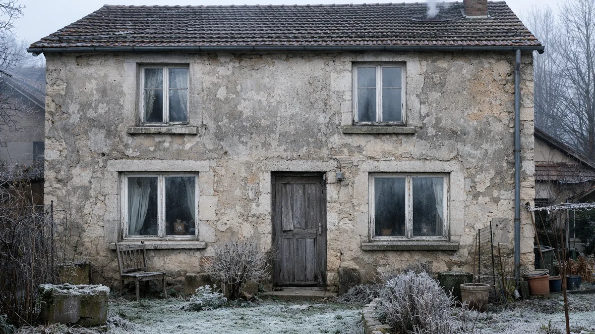 Maison ancienne mal isolée considérée comme une passoire thermique