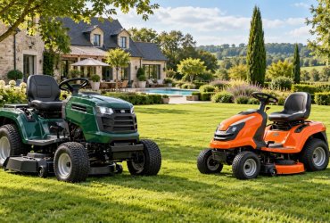 Deux tondeuses dans un jardin d’exception